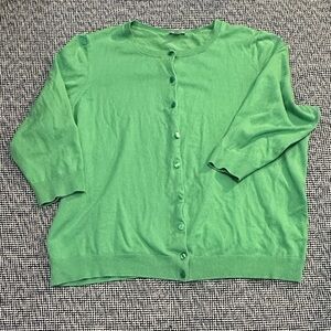 Talbots Vibrant Green Knit Cardigan